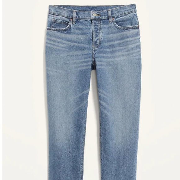 High-Waisted Button-Fly Slouchy Straight Jeans for Women - Picture 3 of 6